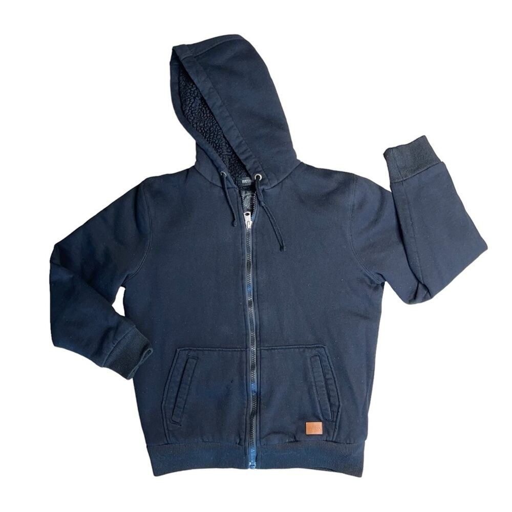 BUFFALO DAVID BITTON Black Fleece Lined Heavy Hoodie Jacket Men’s Size Medium